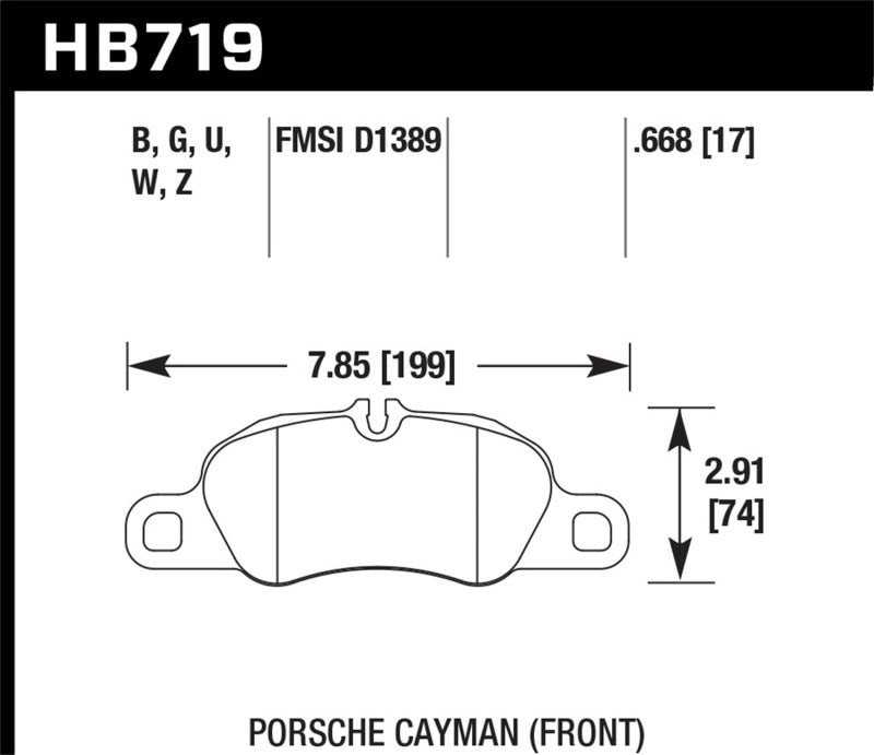 Hawk Perf DTC-60 Race Front Brake Pads | Porsche 911 Carrera (09-11) / Boxster (13-16) (HB719G.668) main image 0