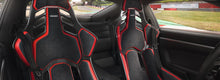 Load image into Gallery viewer, RECARO Podium (Large Pads) CFK Carbon Fiber Seat - Black Alcantara/Red Leather