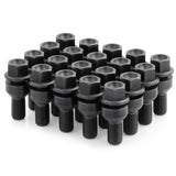 WMS Black Titanium Lug Bolts - Porsche (set of 20)