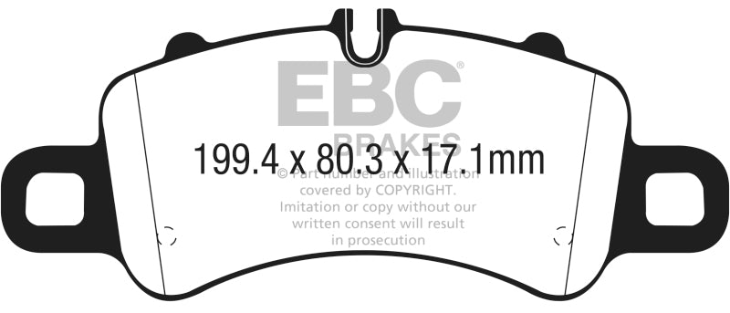 EBC 2016+ Porsche 911 (991/2 w/Cast Iron Rotors) 3.0TT Carrera Bluestuff Front Brake Pads