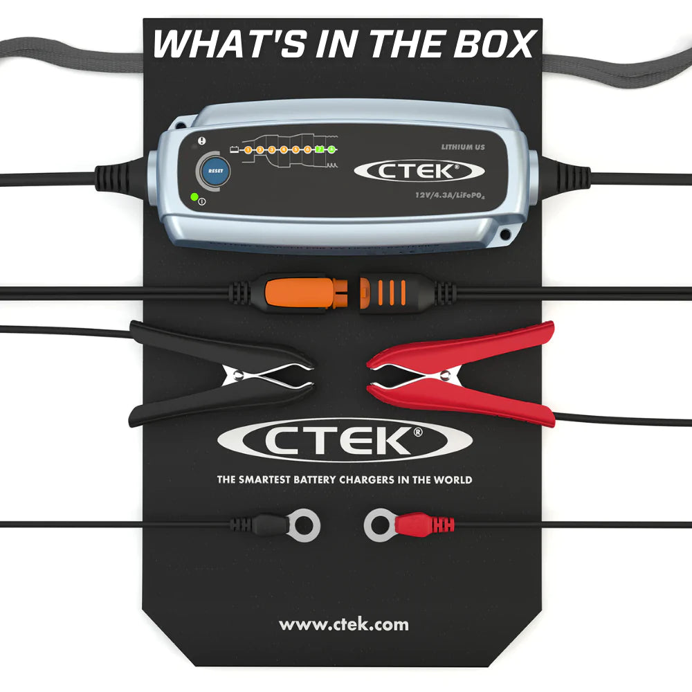 CTEK Lithium Charger for OE LiFePO4 Lithium Batteries (Porsche 992, McLaren, Mercedes, Audi, Lamborghini, Ferrari and more)