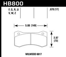 Load image into Gallery viewer, Hawk Willwood 6617 DTC-60 Race Brake Pads