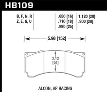 Load image into Gallery viewer, Hawk Alcon TA-6 / AP Racing CP5060-2/3/4/5ST / AP Racing CP5555 / Rotora FC6 HP+ Street Brake Pads